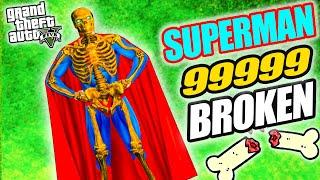 GTA 5: Breaking Every Bone As SUPERMAN In GTA V ! ( GTA 5 mods )