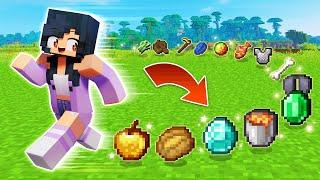 Minecraft But Moving Gives You ANY ITEM! (super OP)