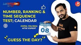 NTSE MAT Exam Preparation | Number, Ranking | Time Sequence | Calendar | Stage 1 Strategy | Vedantu