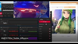 AMD GPU 5700xt running Stable diffusion on Windows 10