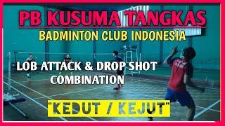 BADMINTON TECHNIQUE DECEPTION SHOT - Lob Attack KEDUT super detail (Indonesian with English Subt)