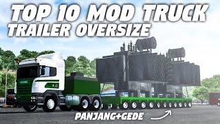 TOP 10 MOD TRUCK TRAILER OVERSIZE | MOD BUSSID