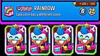 5X party rumble rainbow square matches daily mode match masters today gameplay.