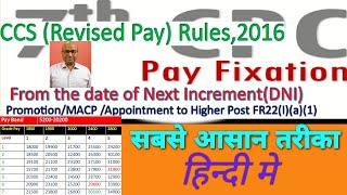 Pay fixation from the date of Next Increment on promotion/MACP/Appointment.