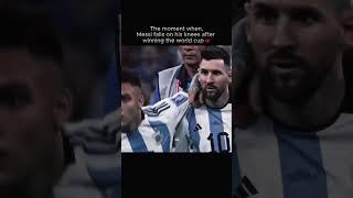 Messi falls on his knees after winning the world cup ️ | Viva La Vida