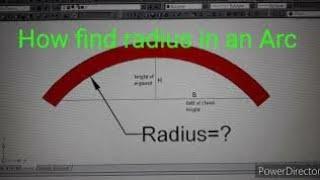 HOW TO FIND A RADIUS IN A CIRCLE / ARC