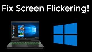 How to fix laptop Screen Flickering problem windows 10