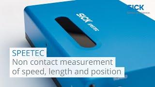 Laser surface motion sensor SPEETEC: Captures motion. Without contact. | SICK AG