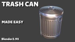 trash can modeling in blender 2.9