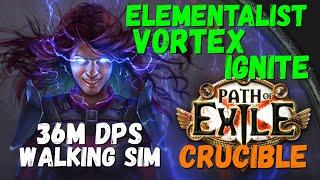 [PoE] Elementalist Vortex Ignite Build, Walking Sim with 36M DPS