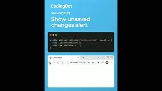 Show unsaved change alert in JavaScript