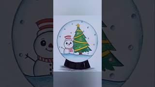 Christmas drawing how to draw christmas tree step by step|snowman drawing easy merry Christmas 2024