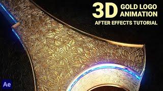 How to make 3D Gold Logo Animation | After Effects Tutorial - Element 3D