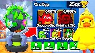 I Opened NEW BEST Orc Egg for 0.0001% DOMINUS Orc Pet in Arm Wrestling Simulator! (Roblox)