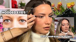 EASY makeup tutorial for HOODED EYES️ #hoodedeyes #makeup