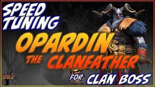 Speed Tuning Opardin the Clanfather for Clan Boss | Test Server | Raid Shadow Legends