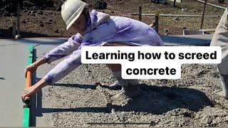 How To screed concrete for beginners ￼