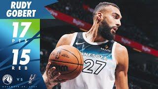 Rudy Gobert 17 PTS & 15 REB Against Spurs | 12.29.24