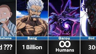 How Many Human Need to Kill One Punch Man Characters