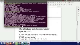 How to install android studio On Ubuntu 16 04LTS , 15 10, 15 04, 14 04LTS