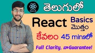 React full course in telugu in 45 minutes | Complete React.js course | Vamsi Bhavani