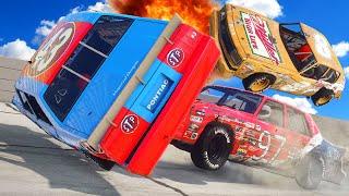 Massive NASCAR Crash Ends Friendship in Wreckfest Multiplayer!