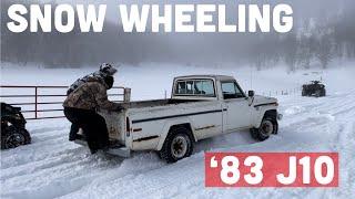 Jeep J10 pickup - Snow Wheeling Extravaganza