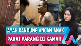 Video Viral Ayah Kandung Ancam Kakak dan Adik Pakai Parang