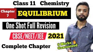 Equilibrium One shot Full Revision Class 11 Chemistry Chapter 7 CBSE NEET JEE 2021