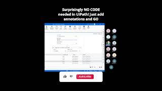 Surprisingly NO CODE needed in UiPath! Just add annotations and GO