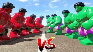 TEAM RED HULK VS TEAM HULK - EPIC SUPERHEROES BATTLE