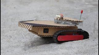 Supercharged Toy Tank make using Cardboard