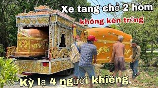 Đám tang kỳ lạ, xe tang chở 2 hòm, 4 người khiêng, không kèn trống gần mộ Nsut Vũ Linh