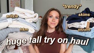 HUGE FALL TRY ON CLOTHING HAUL 2023 | aritzia, skims, anthro, djerf avenue, & more! *trendy*