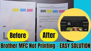 Brother MFC-J NOT Printing Color, Black, or Blank Pages - How To Fix Clogged Printhead [FIXED!]