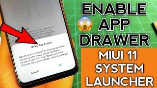 APP DRAWER with NEW MIUI 11 LAUNCHER | DOWNLOAD NOW | MIUI 11 APP DRAWER UPDATE
