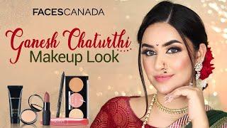 Ganesh Chaturthi Makeup Look | Indian Festival Makeup | Faces Canada