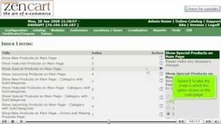 How to configure your home page in ZenCart - Zencart Tutorial