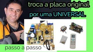 como instalar placa universal no ar condicionado split