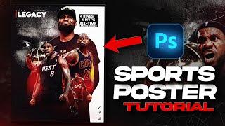 CREATE A SPORTS POSTER DESIGN | Photoshop Tutorial | Cal So Scoped