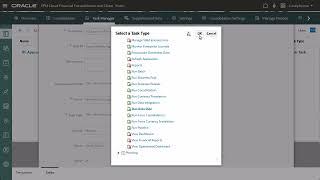 Managing Task Manager Integrations in Oracle Financial Consolidation and Close