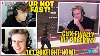 TFUE *FREAKS OUT* Spectating CLIX Vs SYHMFUHNY In 1v1 Boxfight WAGER! (Fortnite)