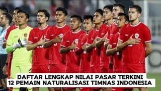 DAFTAR LENGKAP NILAI PASAR 12 PEMAIN NATURALISASI TIMNAS INDONESIA | BERITA TIMNAS INDONESIA