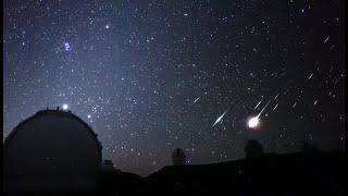 Extremely bright shooting star cluster over Maunakea, Hawaii  on July 11, 2024
