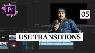 Adobe Premiere Pro CC Tutorial: How to Apply Transitions between clips (HINDI TUTORIAL )