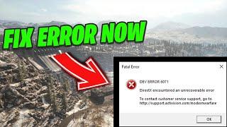 How to Fix *DEV ERROR 6071* | DirectX Encountered An Unrecoverable Error Issue