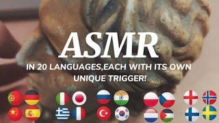 ASMR in 20 Languages (English, Korean, Greek, Spanish & More!)| 20 Unique Triggers with Timestamps!