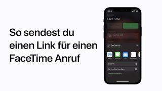 So sendest du einen Link für einen FaceTime Anruf | Apple Support