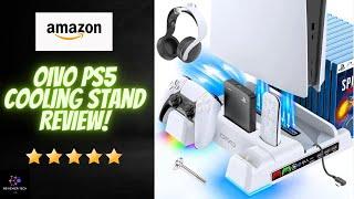 PS5 / PS5 Slim Stand and Cooling Station with RGB LED Controller Charging Station for Playstation 5