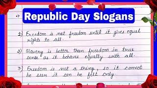 Republic day slogan / slogan on republic day in english / 26 January slogan in english / 26 January